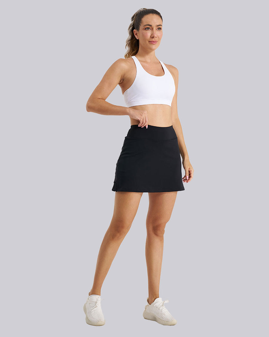 Black Ruffle Ace Tennis Skirt