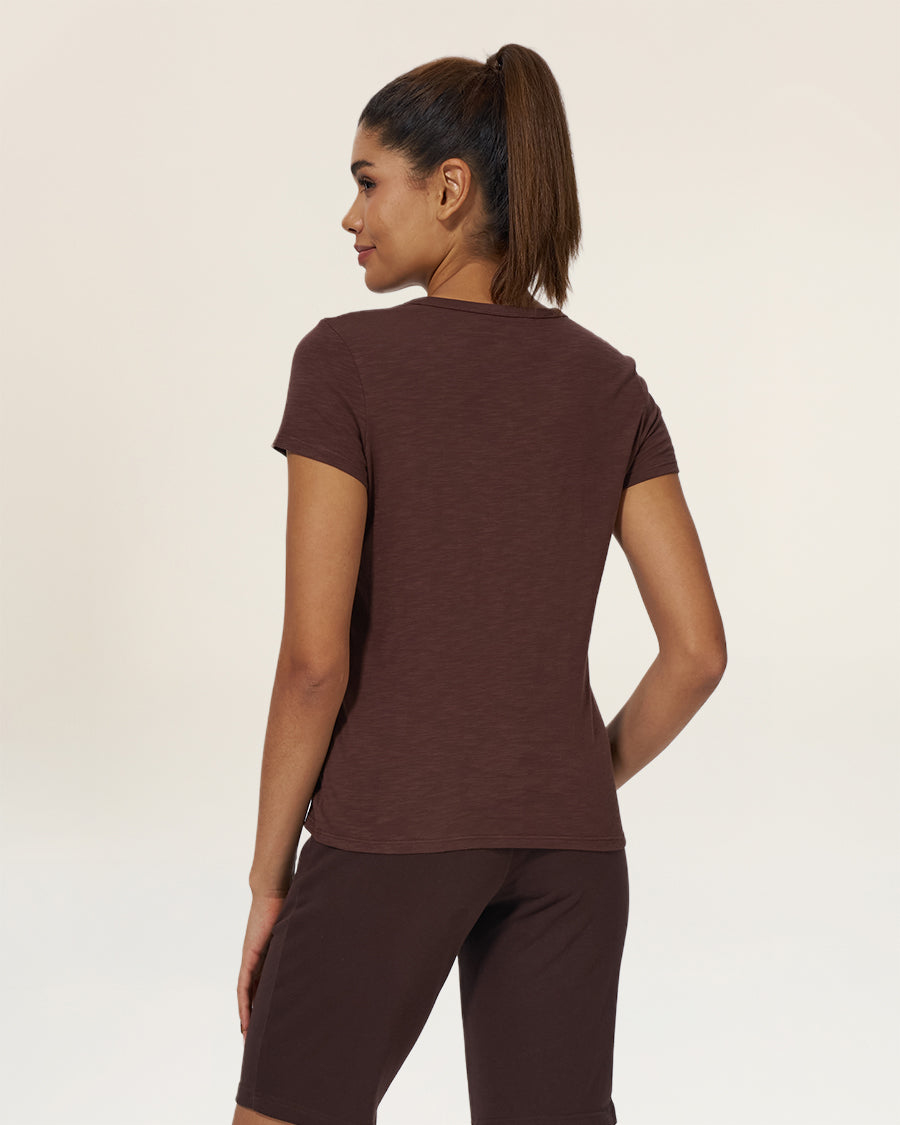 Cocoa Soft Cotton Slub T-Shirt