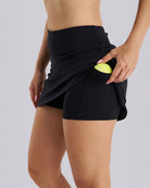 Black Ruffle Ace Tennis Skirt