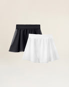 Black + White 2 Pack Girls Chiffon Pull-On Skirt