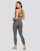 Women Workout Leggings Charcoal back view