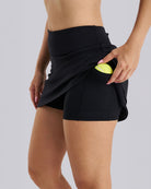 Black Ruffle Ace Tennis Skirt