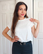 Off White Soft Cotton Slub T-Shirt