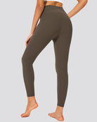 Women Workout Leggings Tea Brown back view