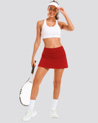 Red CourtChic A-Line Tennis Skirt