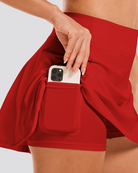Red CourtChic A-Line Tennis Skirt