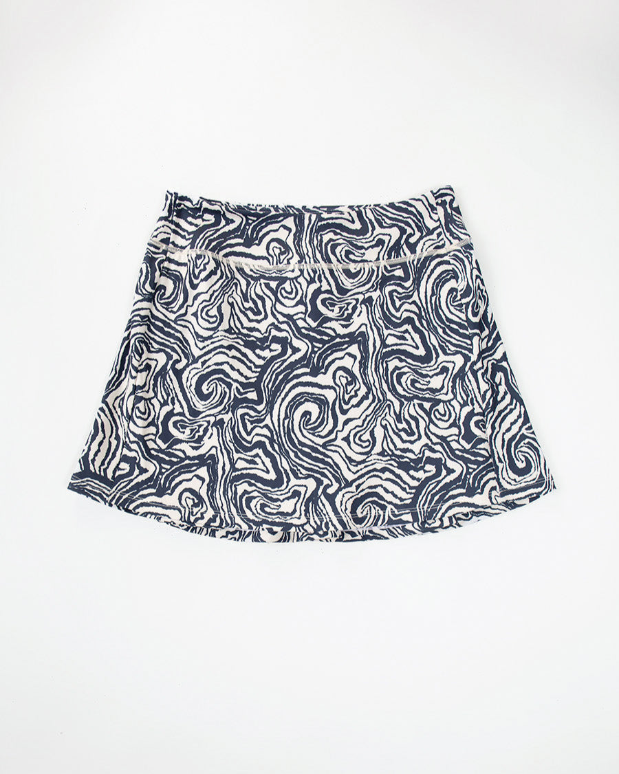 Wavy Ink CourtChic A-Line Tennis Skirt