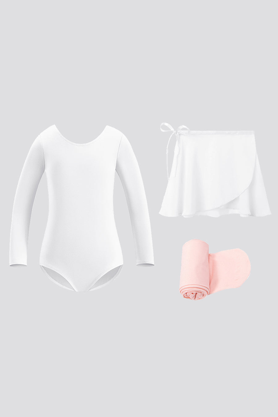 leotards for toddlers white top view