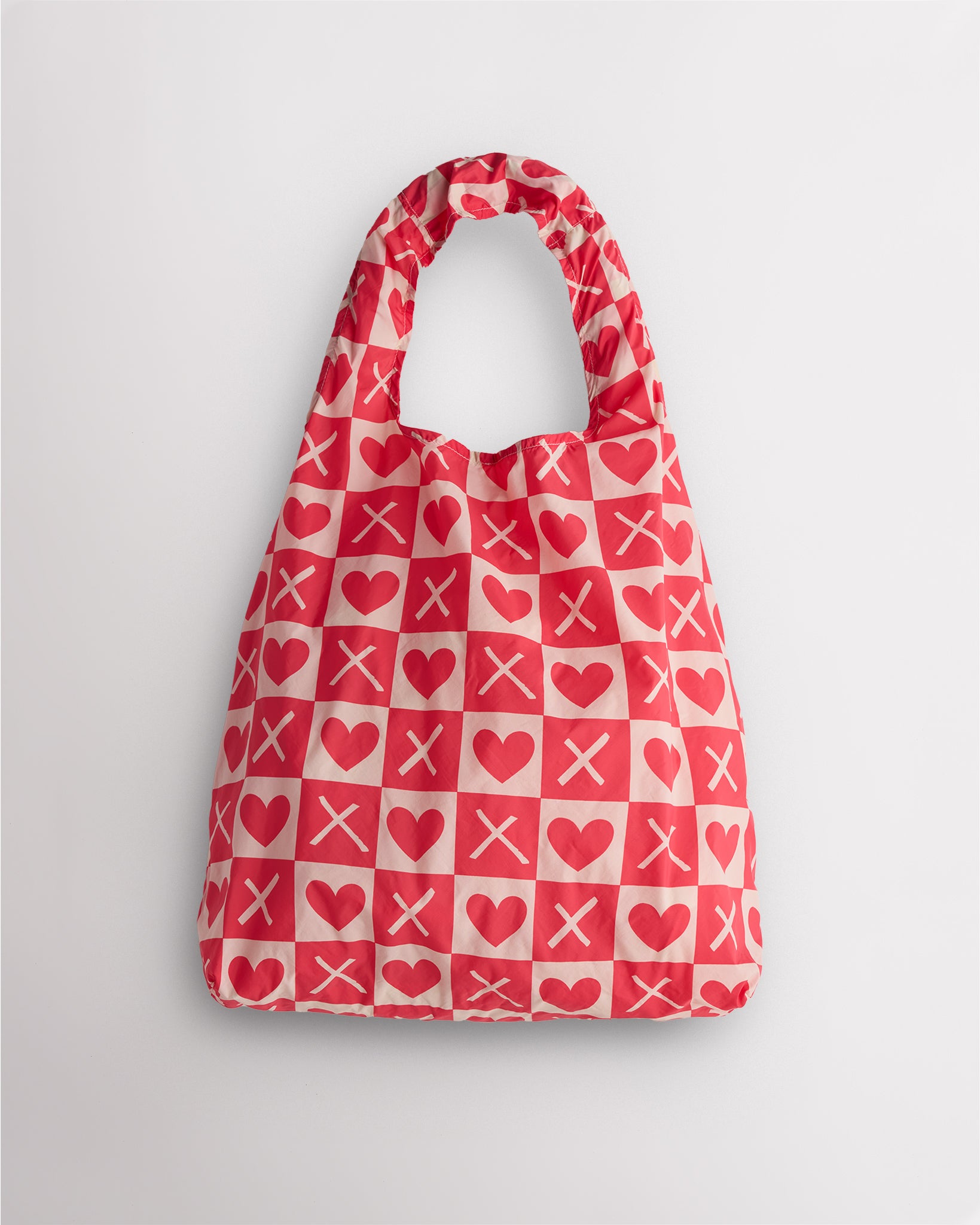 Love Match Stelle reusable grocery bag with colorful puppy print, designed as reusable shopping bags for groceries and daily errands.