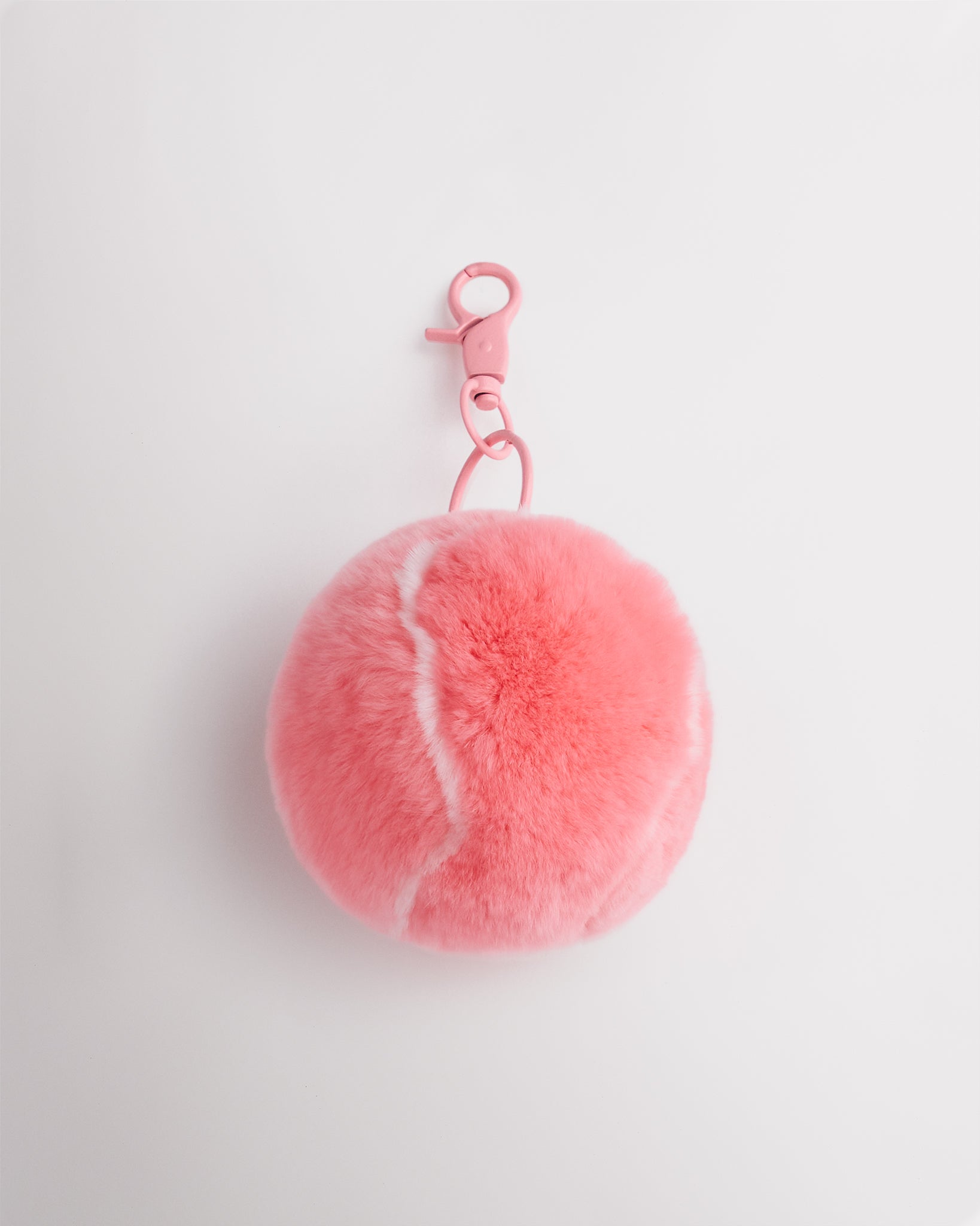 Fur Tennis Ball Keychain