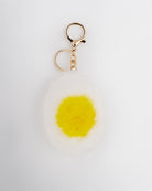 Fur Over Easy Egg Keychain