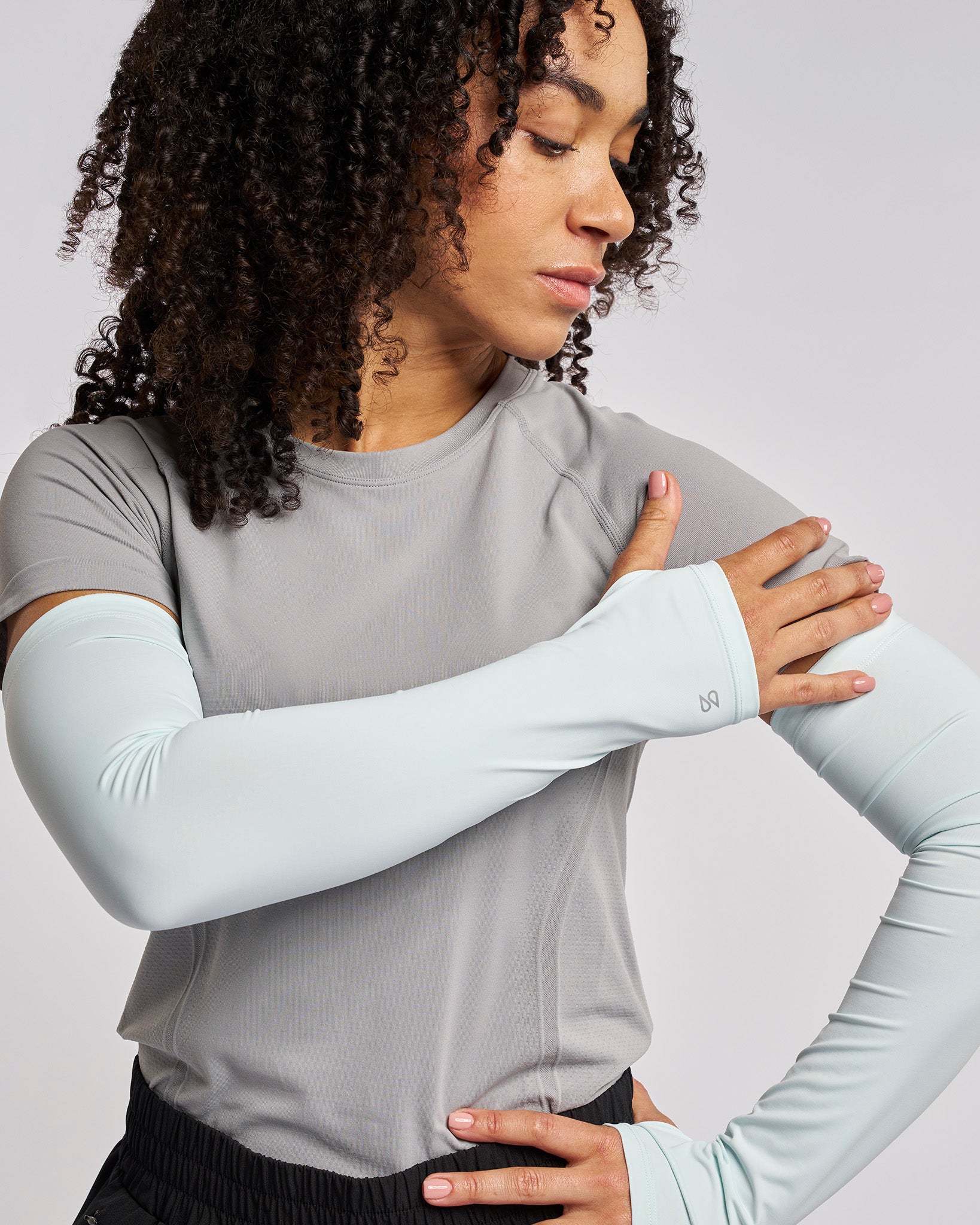 UV-Protective Sleeves in Light Blue