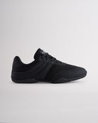 Black Studio air mesh cheer shoes with lace-up closure.