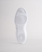 White Studio fine mesh cheer shoes with lace-up closure.