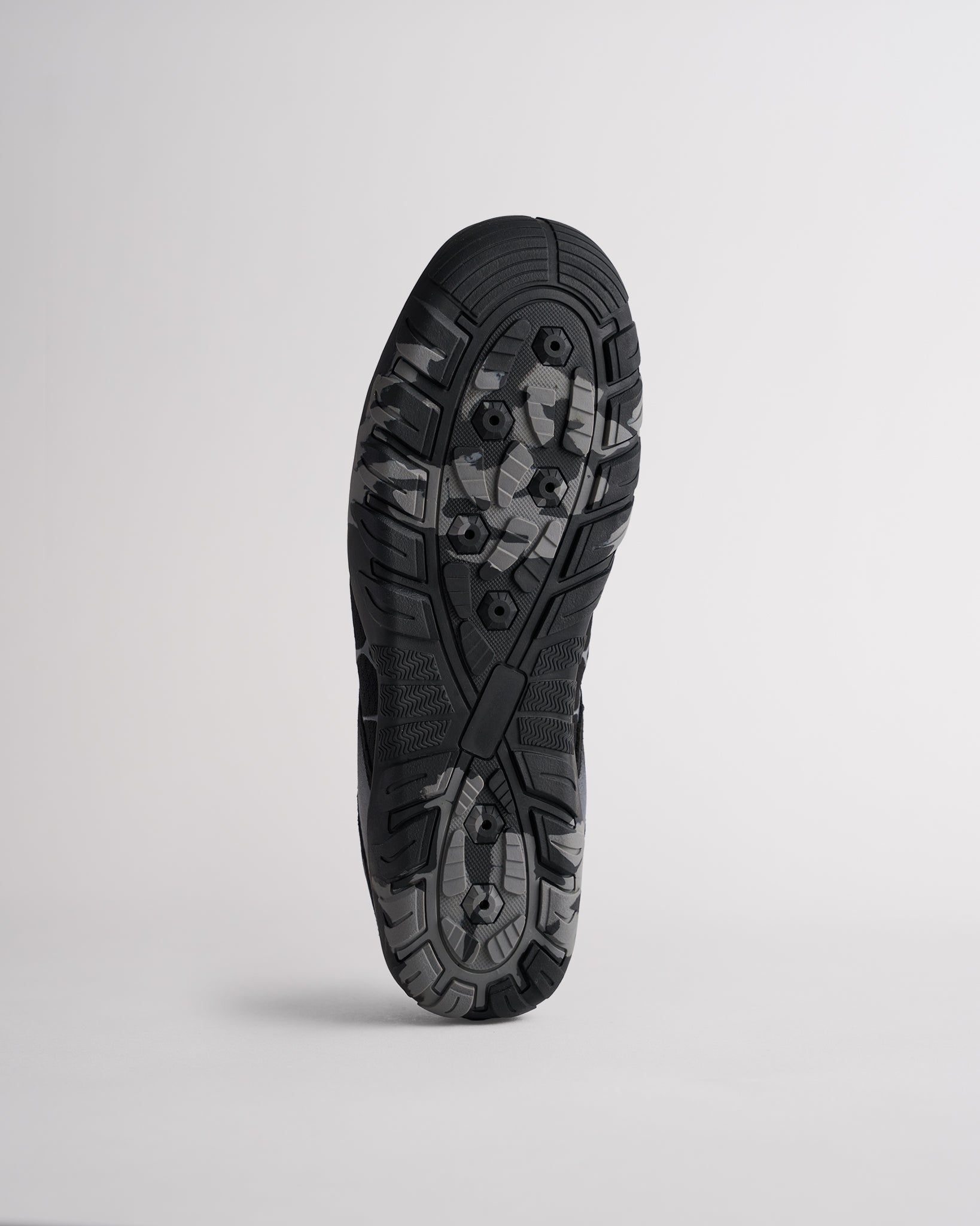 Bottom view of water shoes with traction outsole and drainage design