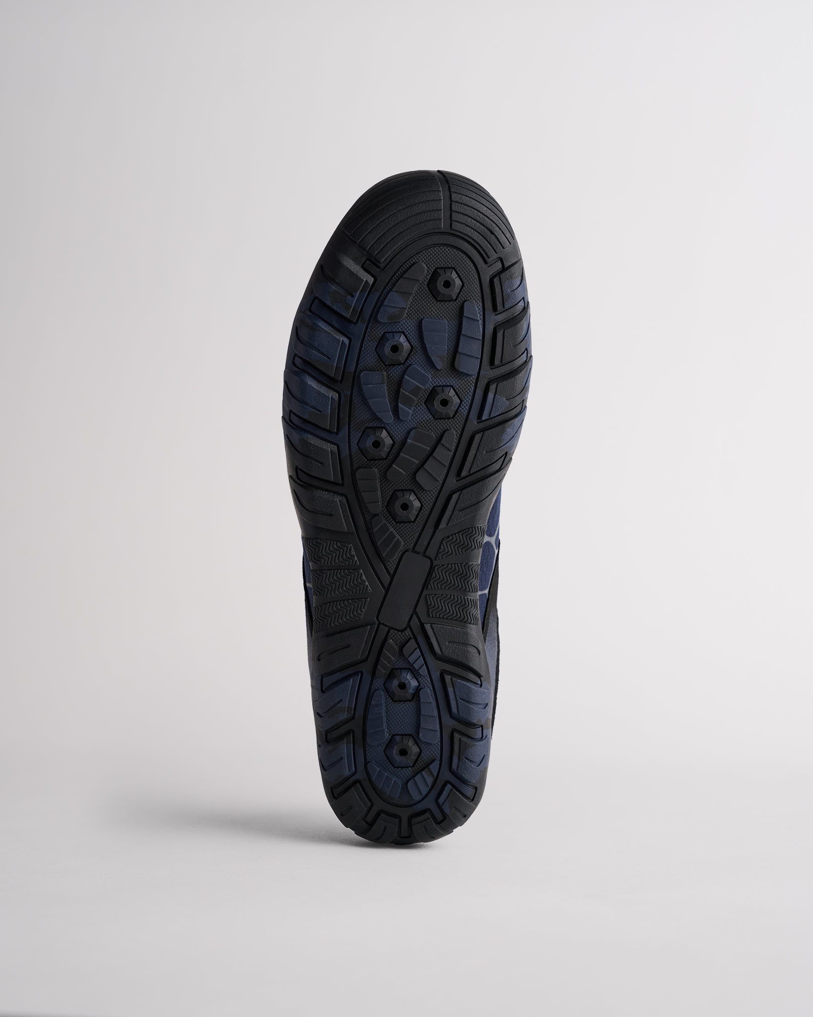 Bottom view of water shoes with traction outsole and drainage design