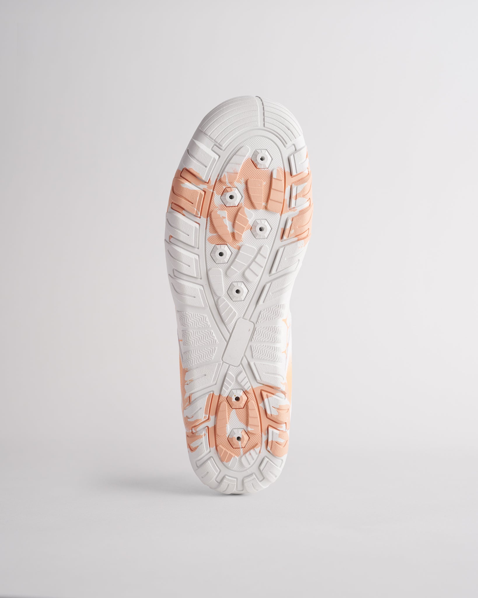 Bottom view of water shoes with traction outsole and drainage design