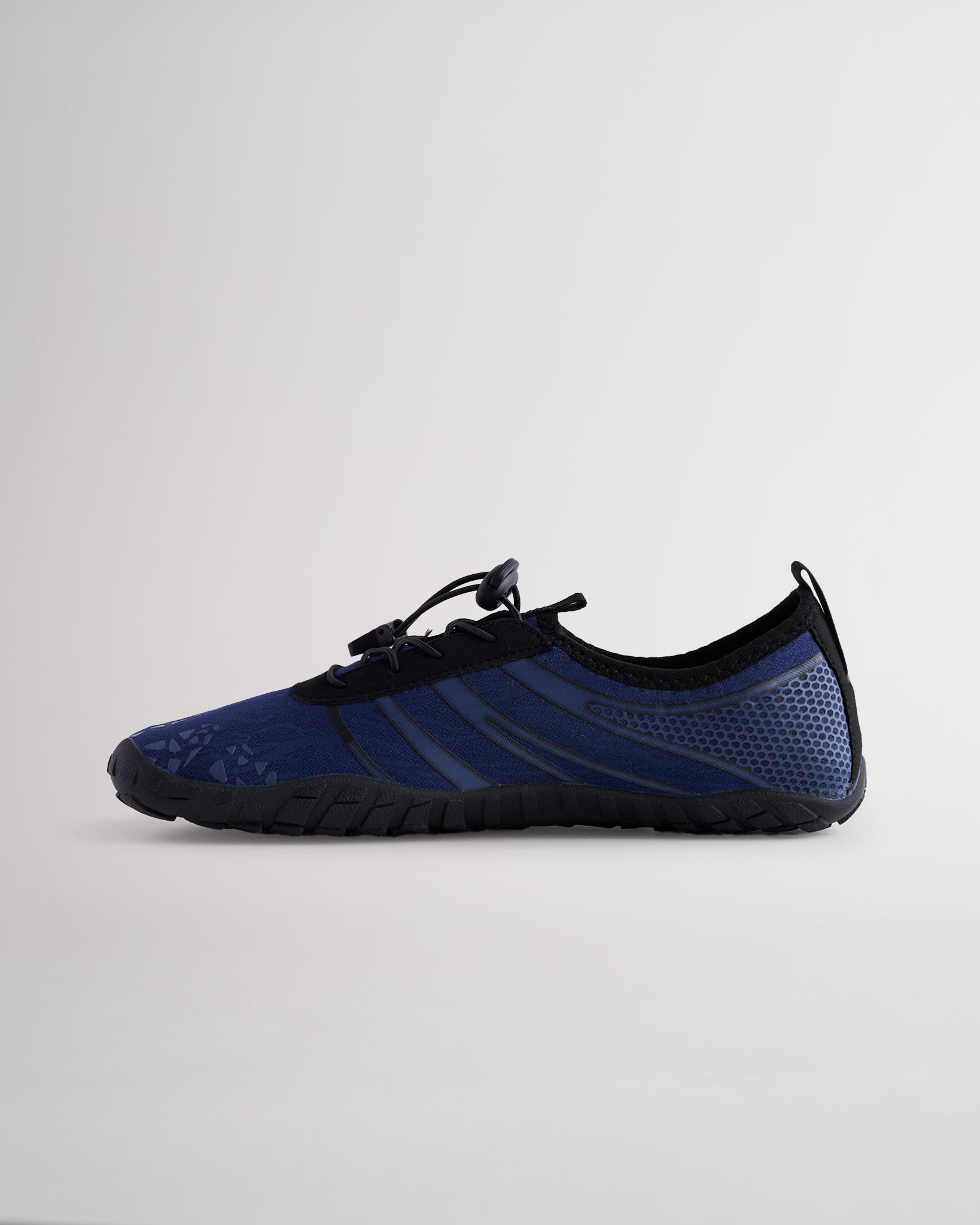 Side angle of womens water shoes showing breathable mesh design and dual pull tabs