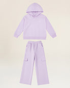 Lavender Fleece Out Kids Matching Sweat Set