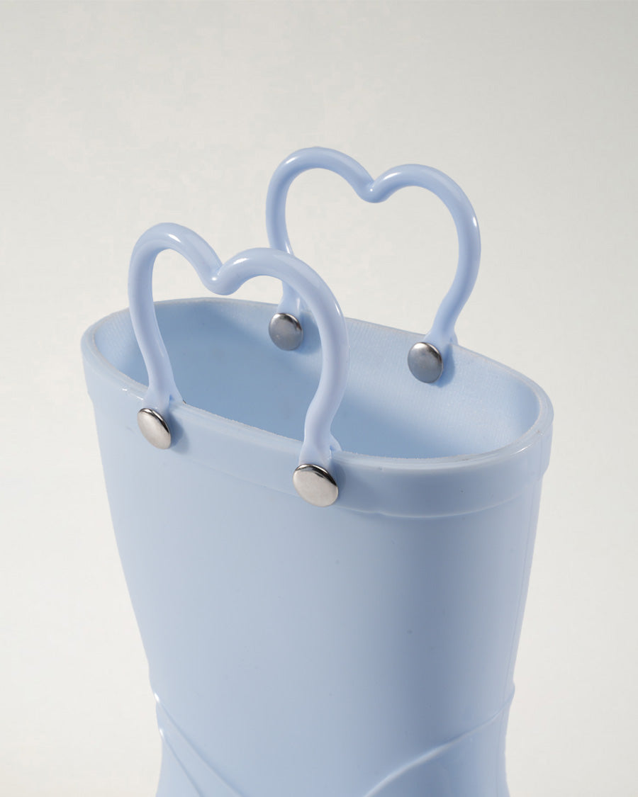 Light Blue Puddle Jumper Kids Rubber Rain Boots