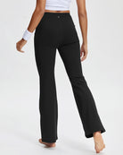 Black Flared Fleece-Lined Leggings
