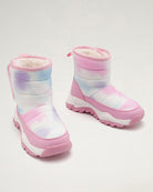 Tie Dye Marshmallow In A Flurry Kids Snow Boots