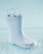 Light Blue Puddle Jumper Kids Rubber Rain Boots