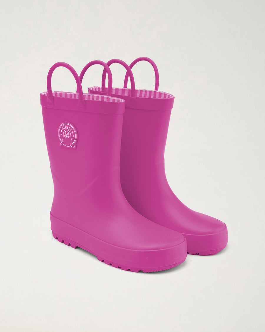 Make A Splash Kids Rubber Rain Boots in Gumball Pink