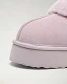Lilac Warm-Lined Suede Slippers