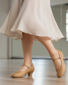 Women’s Kitten Heel Character Shoes in Tan