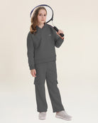 Charcoal Fleece Out Kids Matching Sweat Set