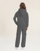Charcoal Fleece Out Kids Matching Sweat Set