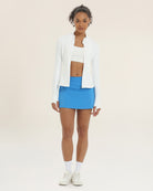 White Slim-Fit Athletic Jacket