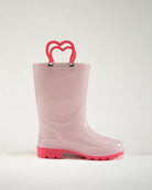 Light Pink Puddle Jumper Kids Rubber Rain Boots