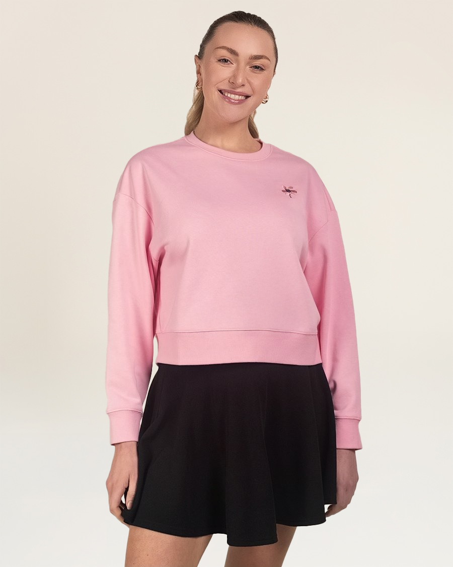 Bubblegum Crop Oversized Sweatshirt