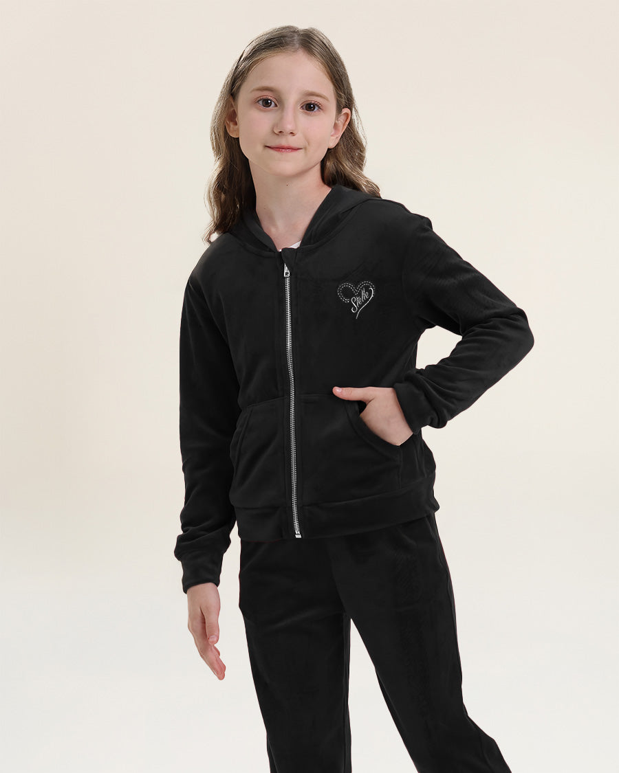 Black All That & Velour Kids Matching Set