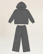 Charcoal Fleece Out Kids Matching Sweat Set