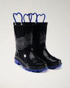 Black Puddle Jumper Kids Rubber Rain Boots