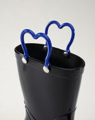 Black Puddle Jumper Kids Rubber Rain Boots
