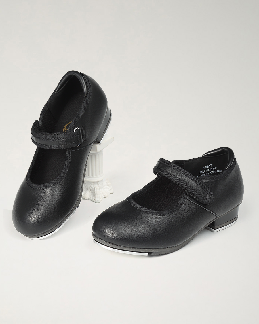 Kids Classic Tap Shoes in Matte Black