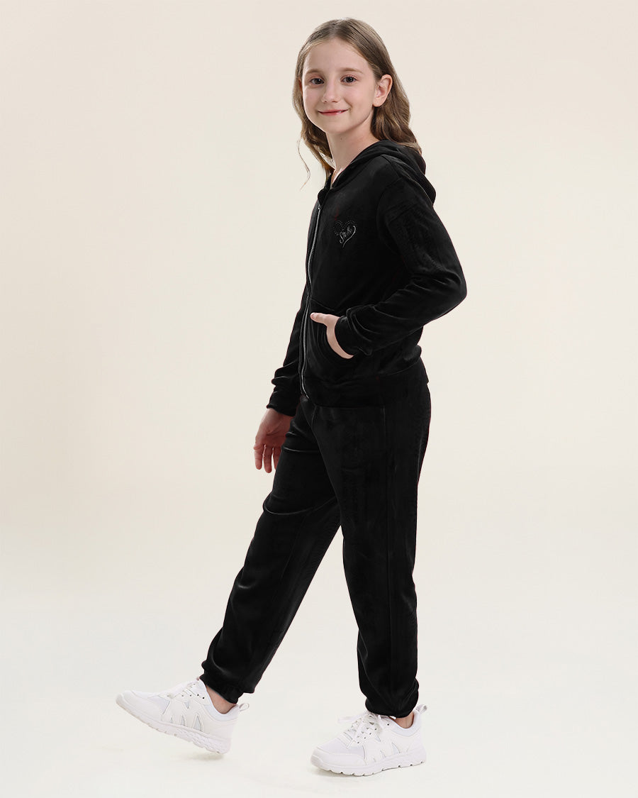 Black All That & Velour Kids Matching Set