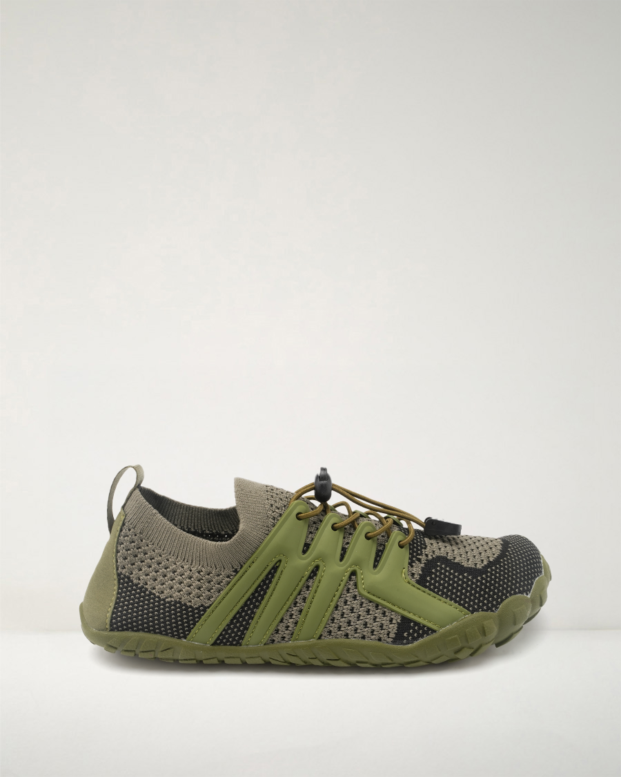 Classic Water Shoes with Adjustable Laces in Utility Green