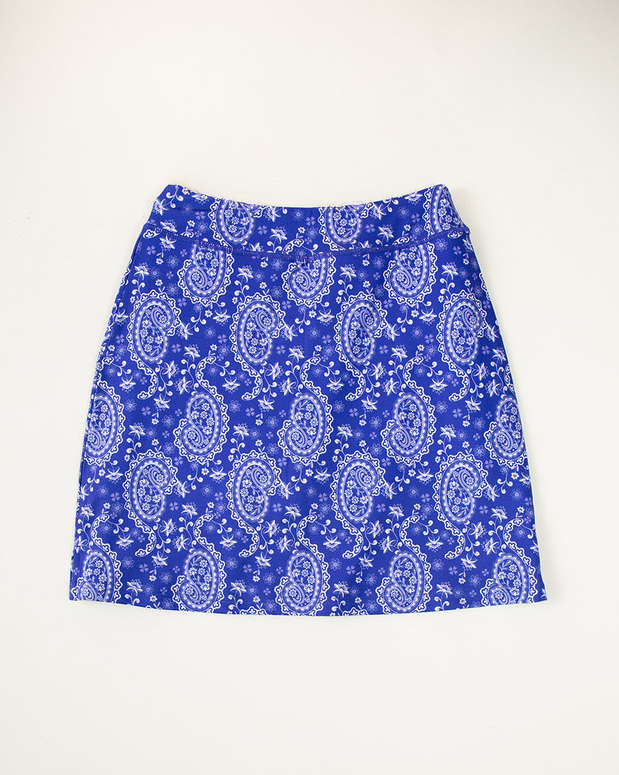 Royal Paisley a line skirt flat lay