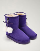 Purple Furever Cozy Kids Suede Boots