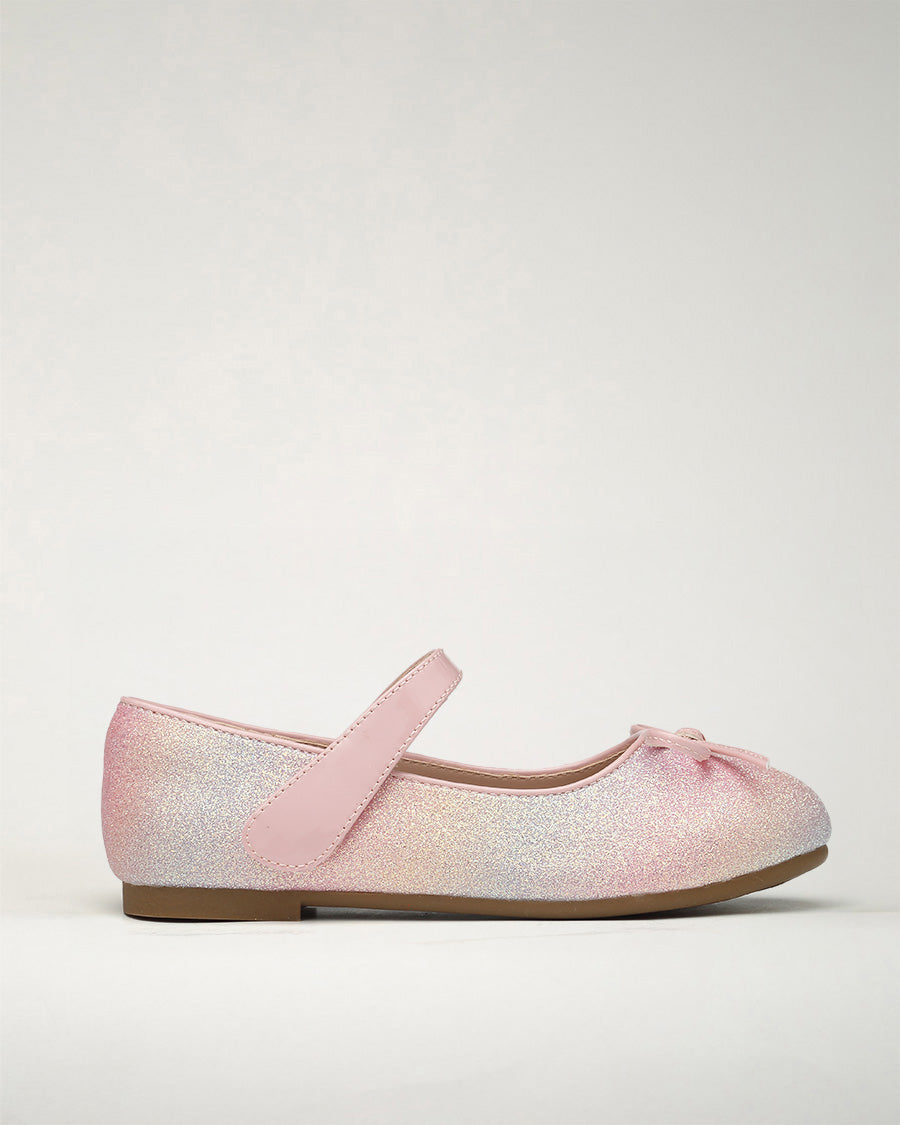 Pink Ombre Girls Classic Mary Janes | Shiny Closed-Toe Dress Shoes