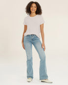 Oat Milk Short-Sleeve Cotton Slub T-Shirt