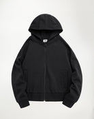 Black Fleece Zip-Up Hoodie - View 1
