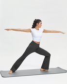 Charcoal Flared Fleece-Lined Leggings