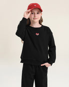 No Sweat Kids Matching Set in Black