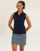 Navy Classic Fit Sleeveless Polo Shirt 2.0